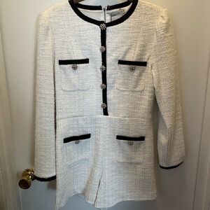 Alice + Olivia Shiloh Tweed Romper NWT